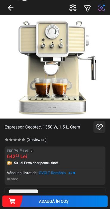 Vând Aparat de cafea  cecotec cumbia