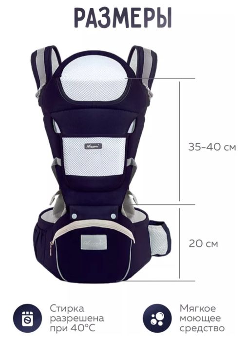 Эргорюкзак LARKO Kengurus до 20 синий