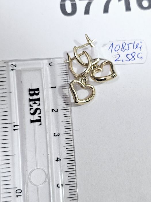 Vand cercei din aur 14 k 2.58 g cod 602