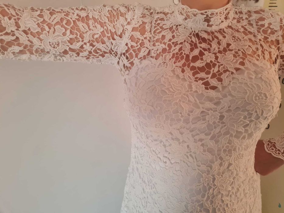 Rochie alba din dantele