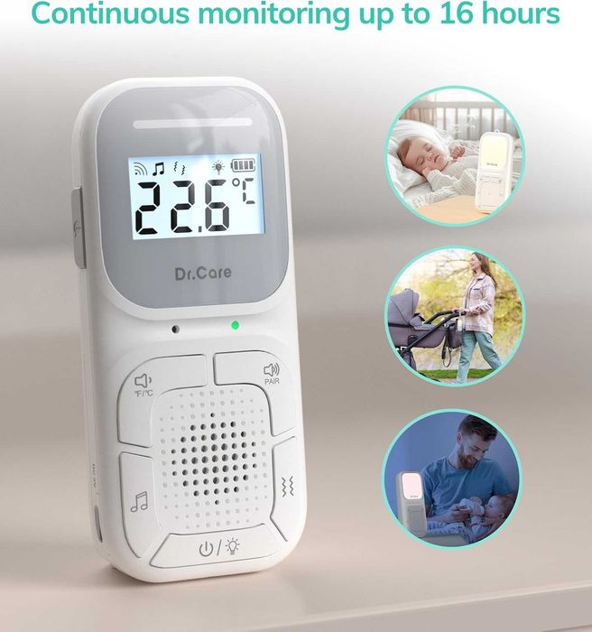 Преносим бебешки аудио монитор и звукова машина Dr.Care NeoGo