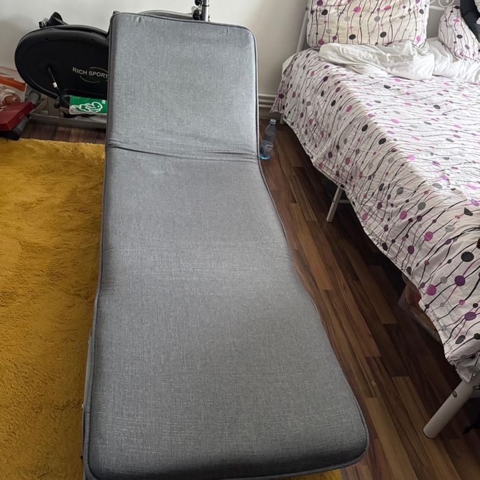 Fotoliu pat 2 in 1-gri deschis