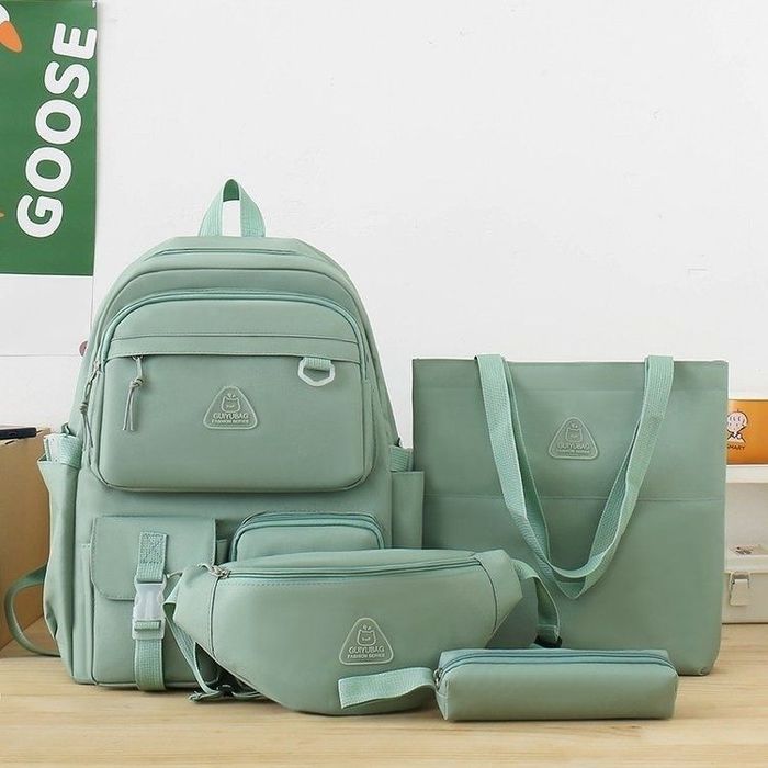 Школьный подростковый рюкзак комплект 4 в 1 сумка пинал сумка банан