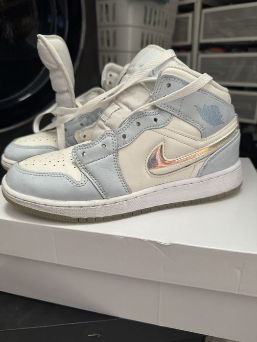 Air Jordan 1 Mid Glitter Swoosh 36.5