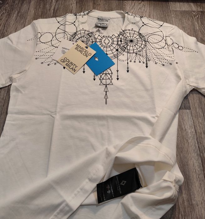 Мъжка тениска блуза фланелка памук Marcelo Burlon Milano 2025