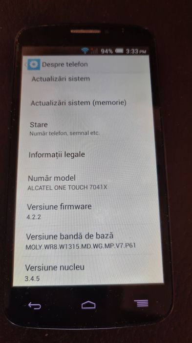 Telefon Alcatel One Touch fără zgârieturi 
Alcatel One Touch Pop C7
A
