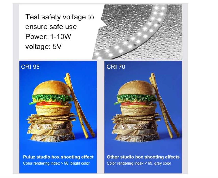 PULUZ 25 cm Cutie mică de fundal studio foto, pliabilă, portabilă