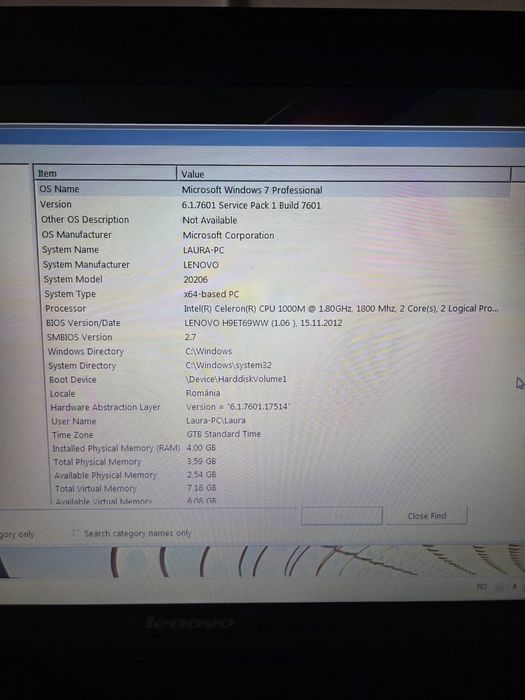 Laptop lenovo B590