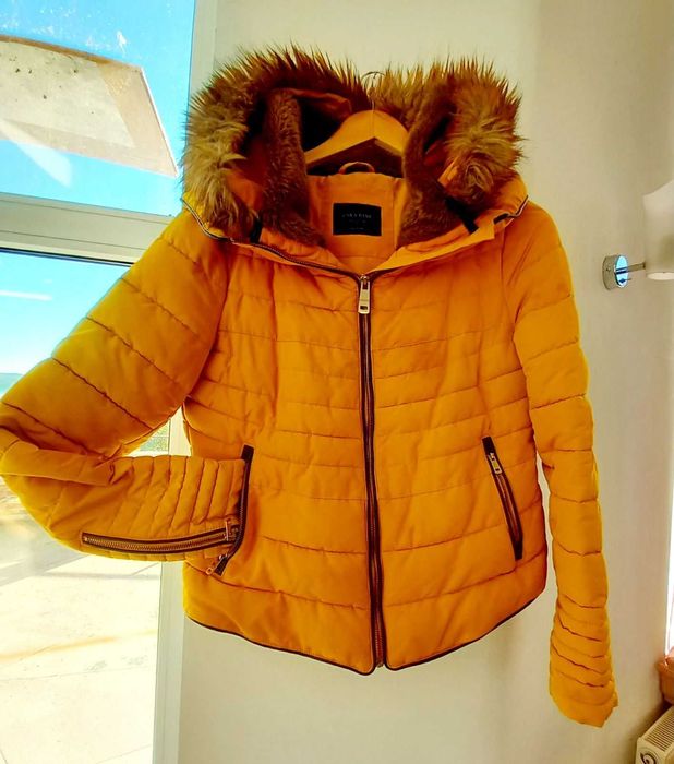 Палто, Яке Зара, Бершка, сиво, бежово, горчица, шал леопард