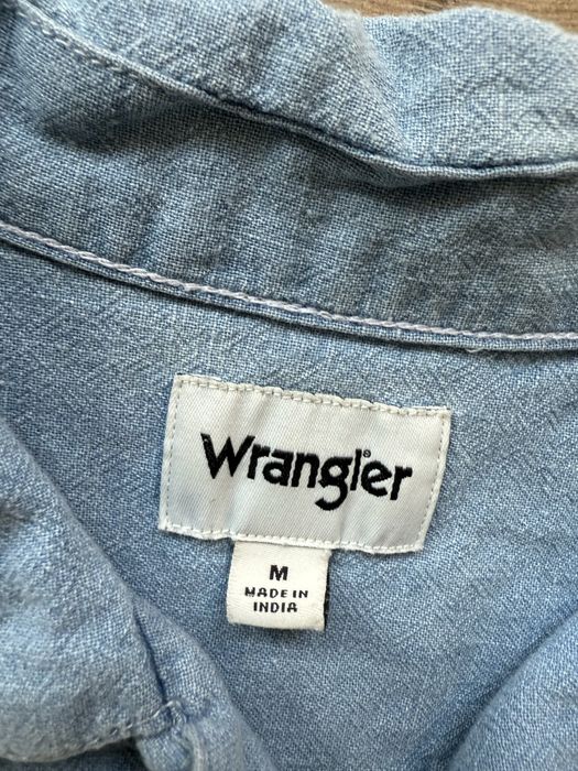 Camasa WRANGLER Stil Denim Aspect Sifonat Albastru Barbati | Marime M