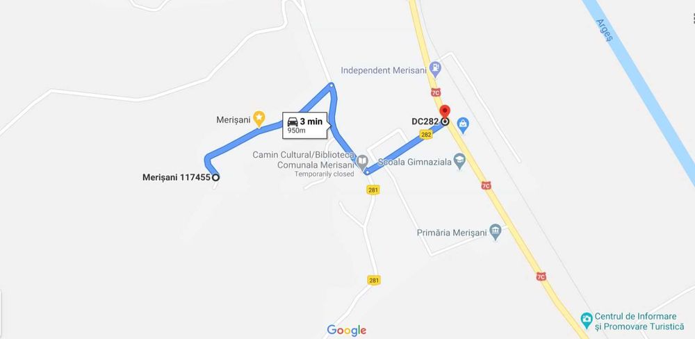Teren intravilan de vanzare Merisani 2291mp