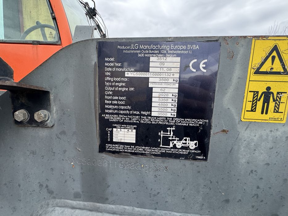 Incarcator telescopic JCB 3512 diesel 4x4  ISCIR , Garantie