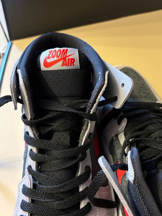 Air Jordan 1 High Zoom CMFT 2 (Light Smoke Grey/University Red) - Mărimea 42