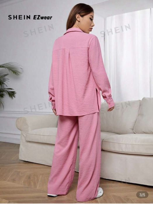 Set lejer pantaloni si camasa shein