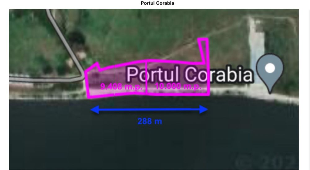 Teren in Portul Corabia - cu deschidere la Dunare