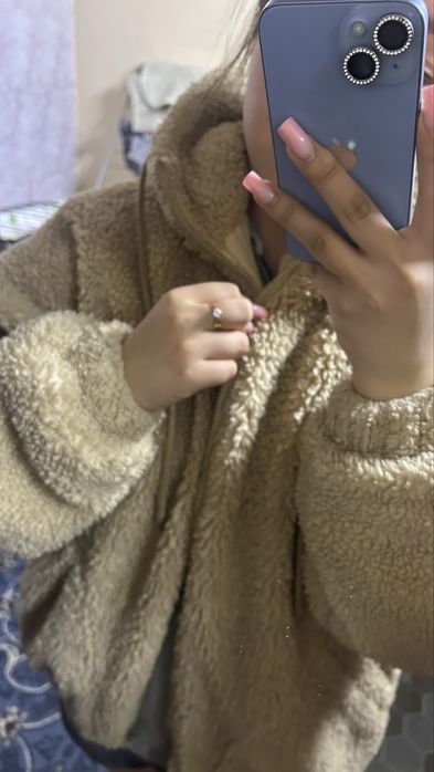 Куртка альпака с капюшоном