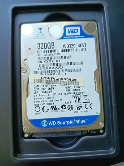 HDD WD Scorpio Blue 320 GB WD3200BEVT