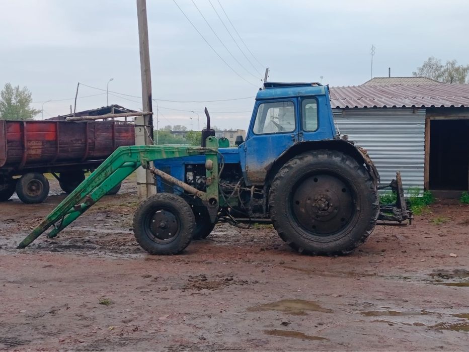 Продается трактор Мтз-80, с куном, лопата, вилы, ковш.