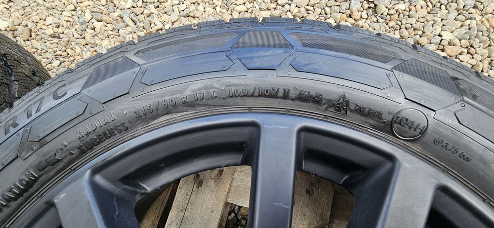 Jante cu anvelope Continental VanContactWinter 215/60 R17C 109/107 Ford Transit Custom 7jx17 5x160 ET.55 Senzori presiune