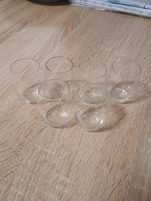 Set 6 pahare mici shot sticla bauturi alcoolice whisky sherry coniac