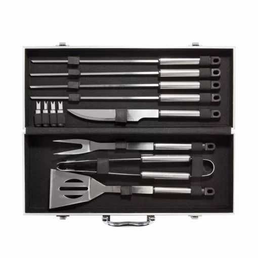 NOU Set accesorii gratar in cutie aluminiu otel inox ideal cadou