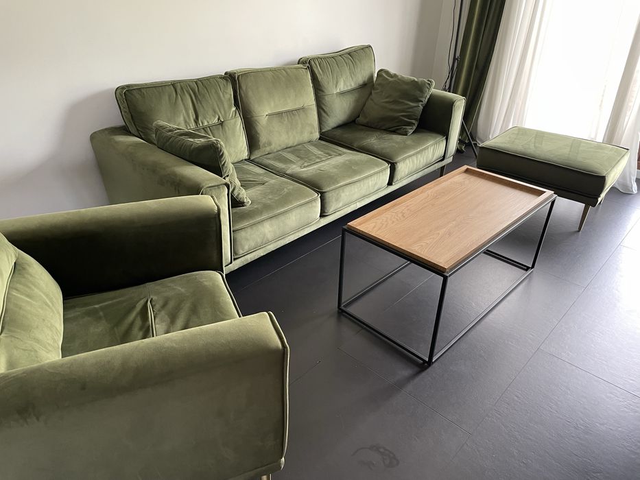 Vand set Canapea 3 locuri fotoliu si taburet - Mobexpert