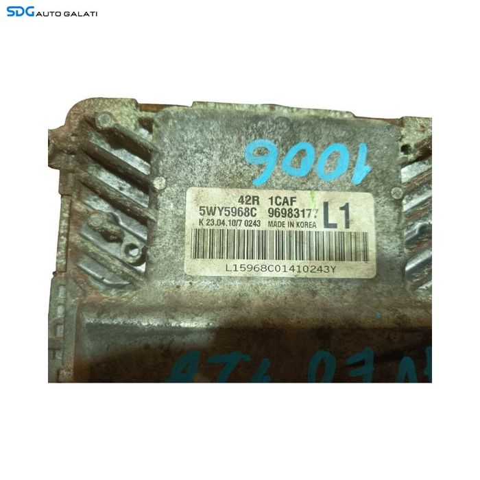 Kit Pornire ECU Calculator Motor Contact cu Chei Cheie CIP Imobilizator Chevrolet Aveo 1.2 Benzina 2003 - 2011 Cod 96983177 5WY5968C 96814463 [LS0379] [LS0380]