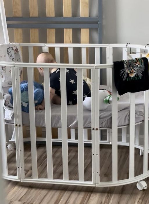 Манеж-трансформер белый