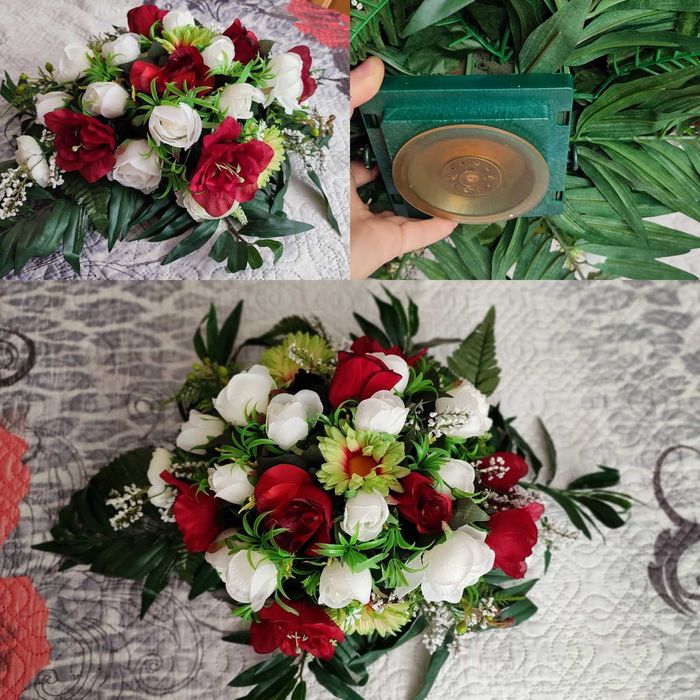 Булчинска рокля букет за кола и за ръка