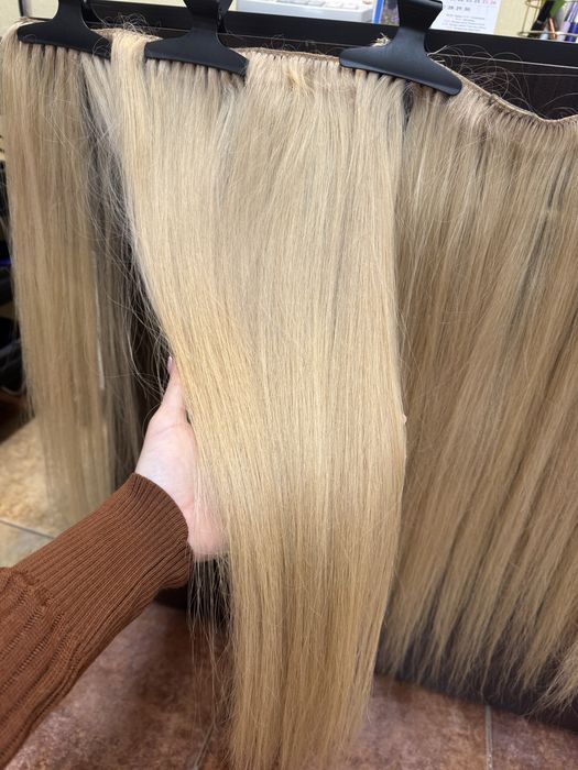 Екстеншъни  естествена коса на щипки 200 грама