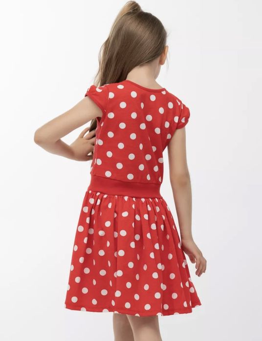 Новое.Платье красное в горошек