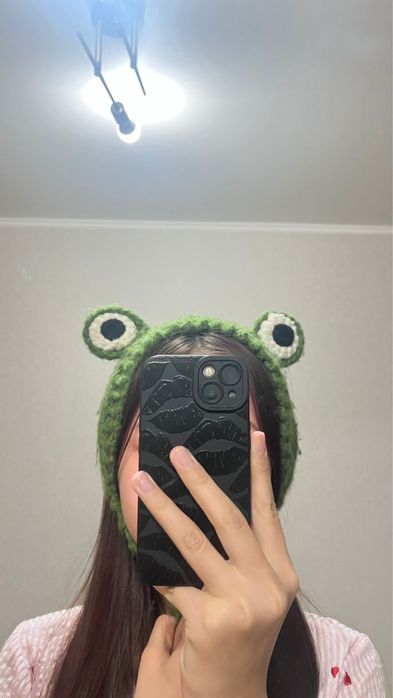 Детская шапочка лягушка