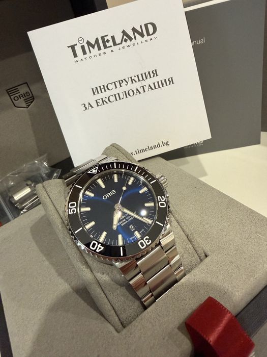 Oris Aquis 43.5 Blue Dial Full Set / Timeland“,