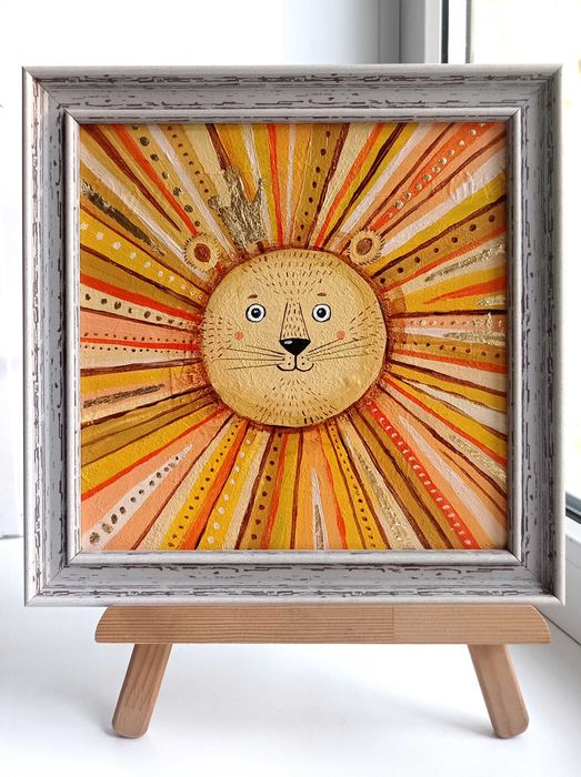 Картина в раме "Лев"