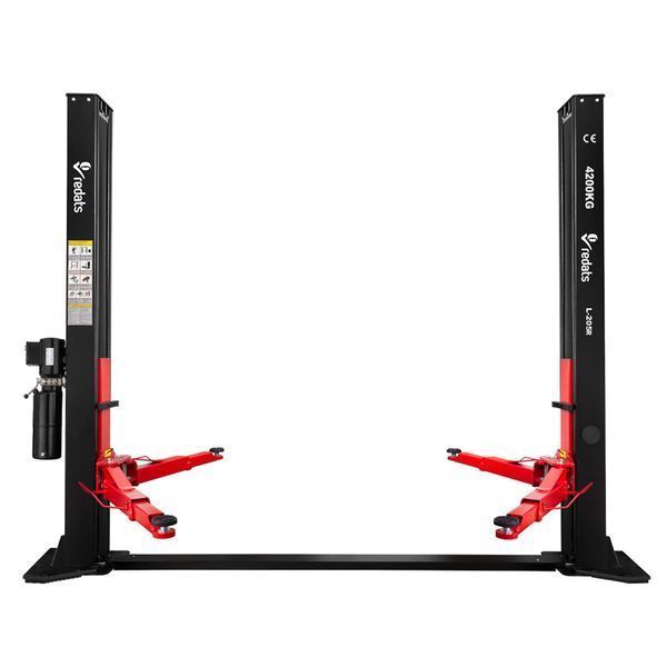 Двуколонен подемник 4.2 т ръчно освобождаване 380v с подсилена основа