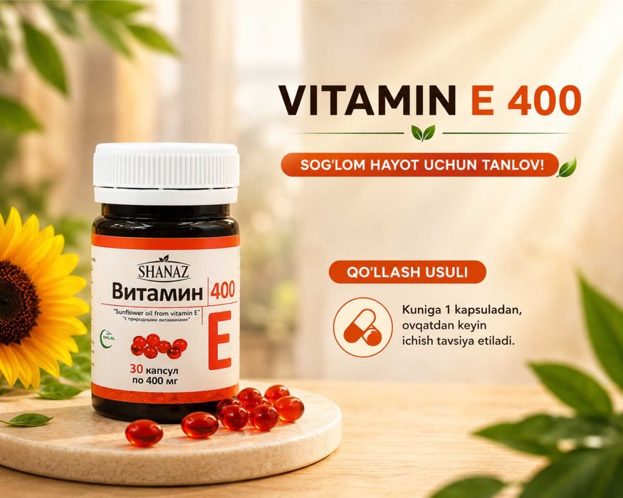 Витамин  Е   400мг (400me)  № 30 капсул