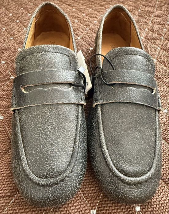 Кожанные лоферы Zara