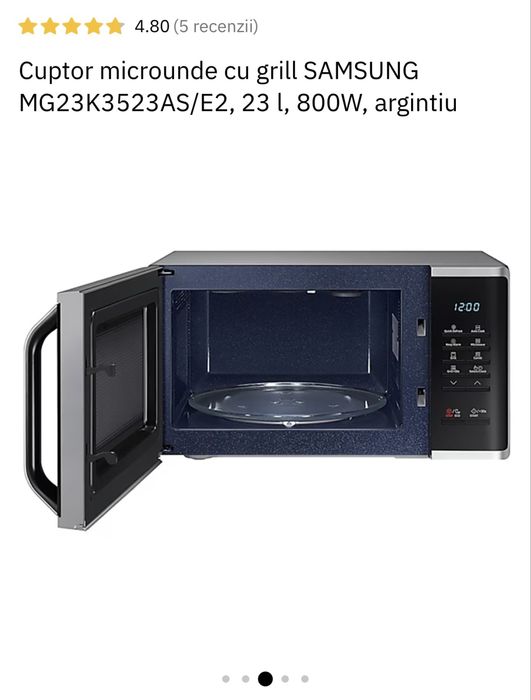 Cuptor microunde Samsung grill argintiu