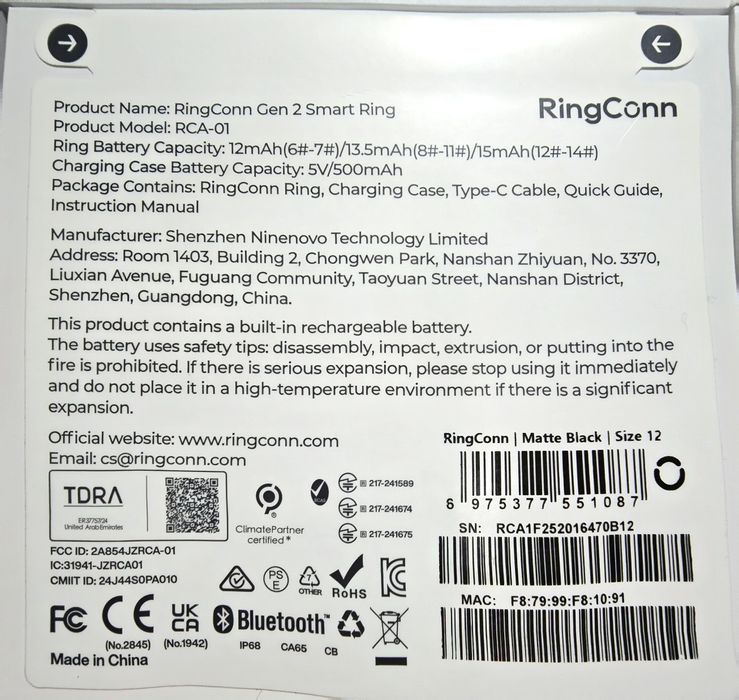 Smart ring ringconn gen 2 smart ring - nou sigilat
Marc