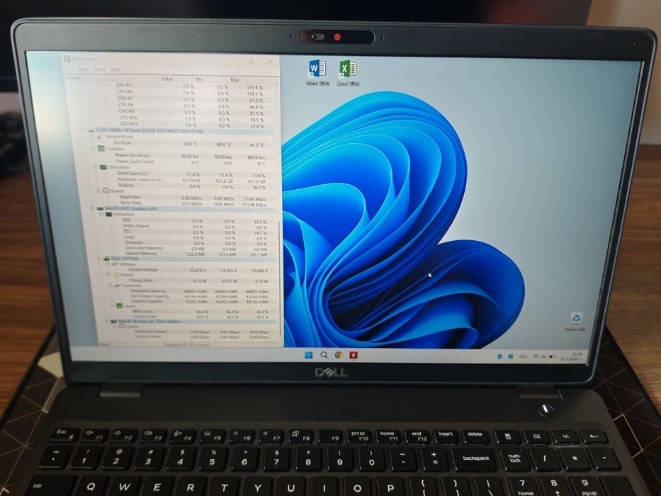 Лаптоп DELL Latitude 5501, Core i7, 32GB DDR4, 500GB NVMe, 4ч.