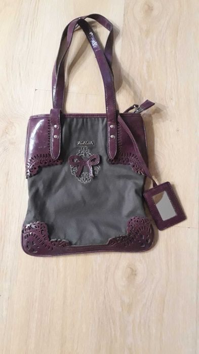 Чанта дамска сиво-лила