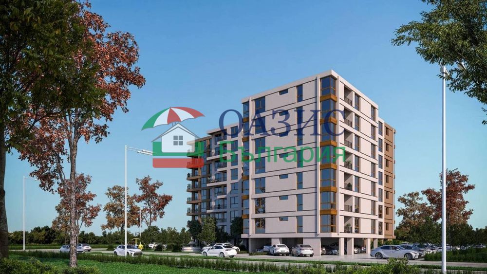 Апартамент с 2 спални и двор (21,5 кв.м) в "Lazur Residence", м. Мадика, кв. Славейков, Бургас, 81,79 кв.м, #34131670