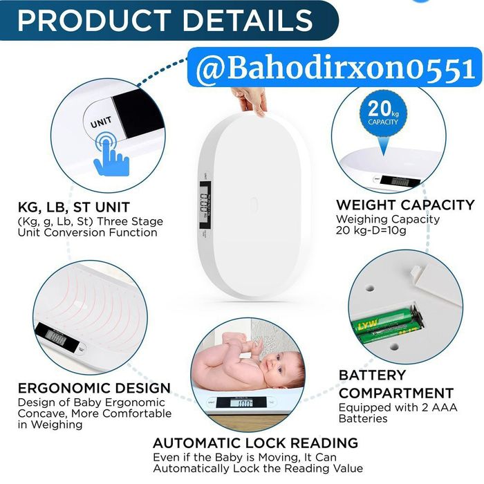 Электронные весы для новорожденных Baby Scale.