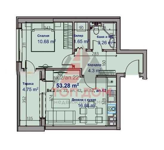 Продава се Двустаен апартамент в Варна, Младост 1 - 64 кв.м за 1891 €/кв.м - Снимка #3