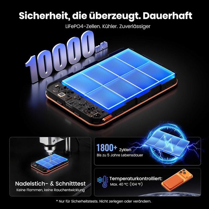 Baterie ext magnetică Kstime 10000mAh, wireless PD20W cu intrare și ieșire USB-C,alb,sigilat