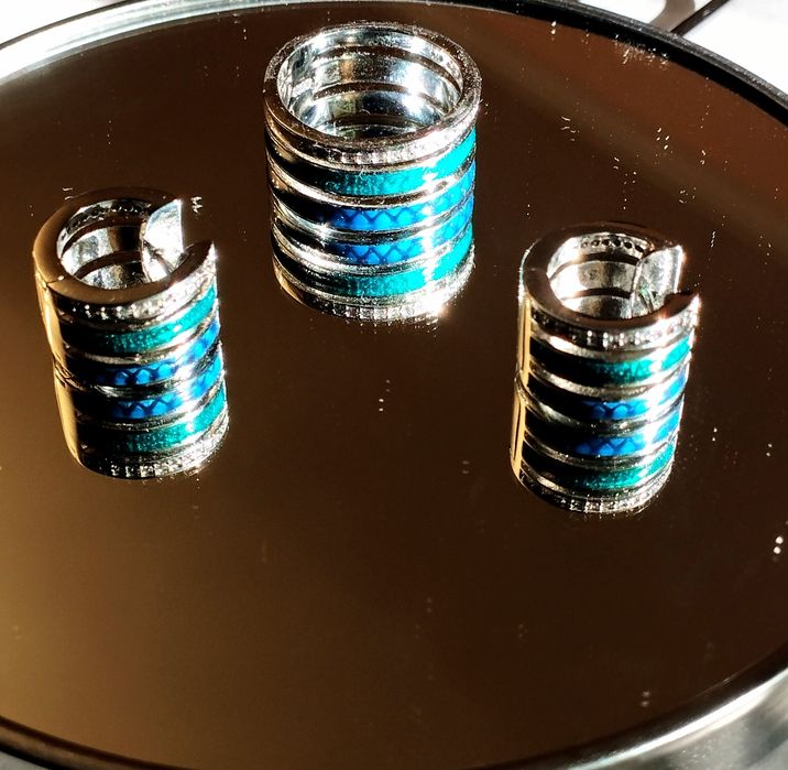 Серебряный Комплект Trinity с эмалью