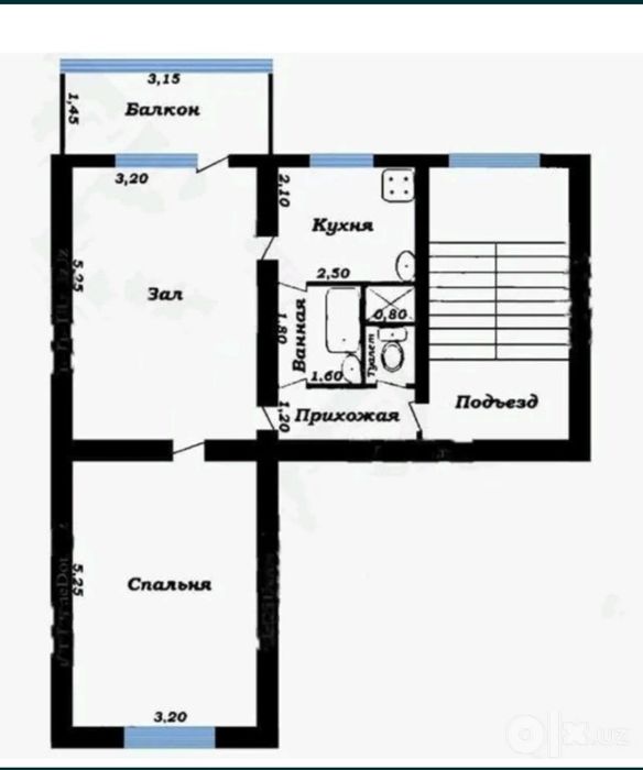 Квартира Чилонзор 17 2/4/4