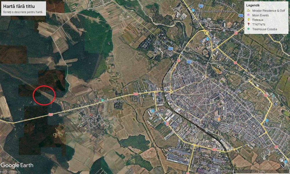 TERENURI INTRAVILANE DE VÂNZARE – Priseaca , Targoviste 48 €/MP