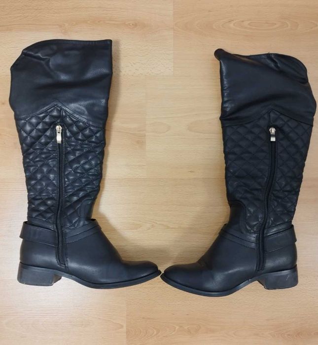 Дамски ботуши от естествена кожа