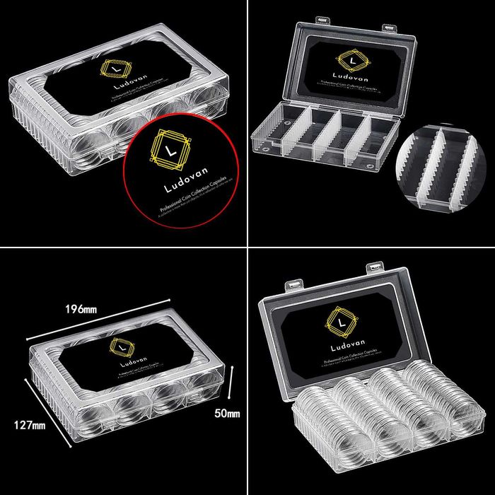 60 Capsule monede de 41 mm, de 8 dimensiuni 18/20/22/25/27/30/39/41